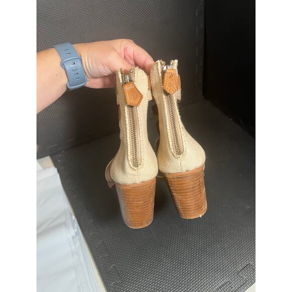 Vintage Foundry Co Michelle Bootie Sandal Women 10 Brown Leather Block Heel Boho - Picture 7 of 7